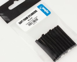 Soft Foam Cylinders, Black, 4 mm